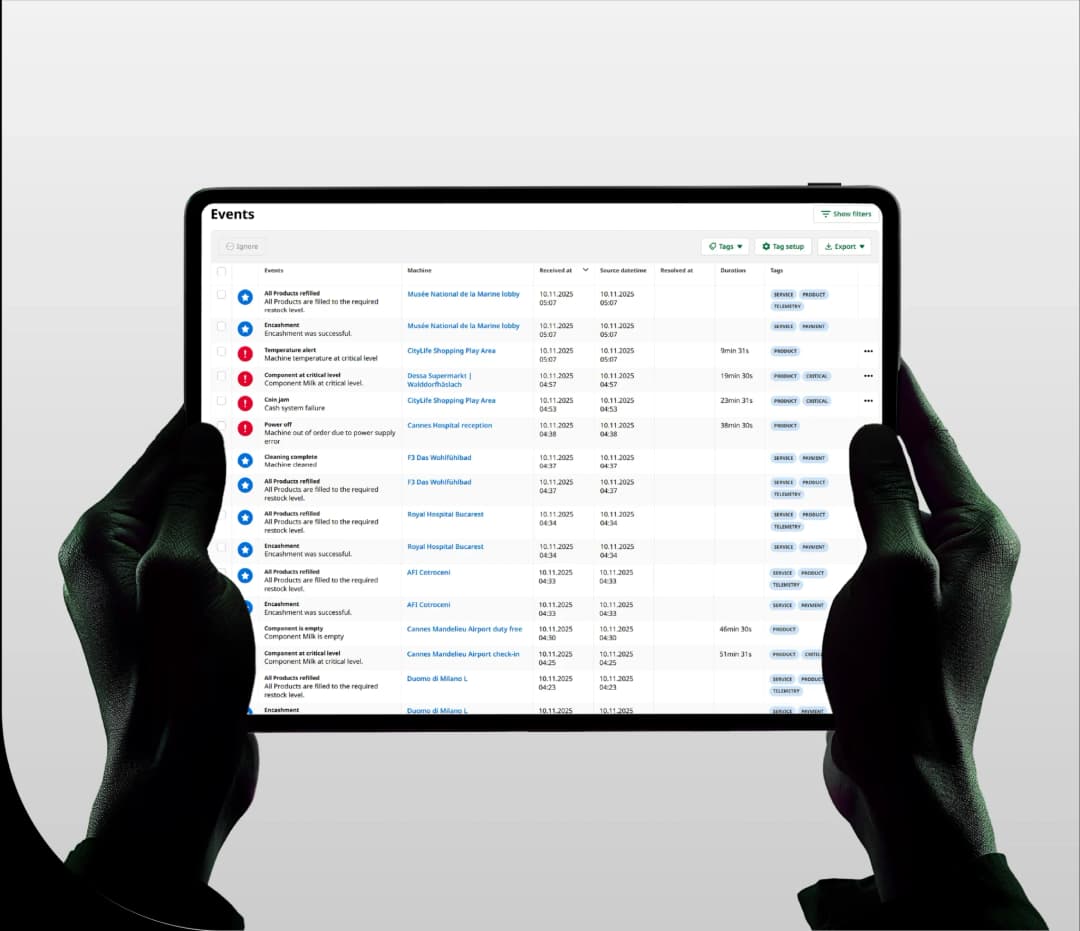Vendon Echtzeit-Monitoring Dashboard